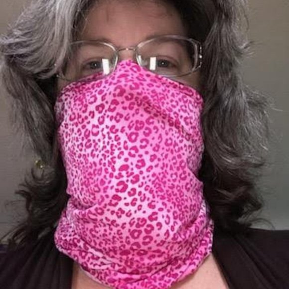 Pink Leopard print Motorcyclist Neck Gaiter DuRag main image 2